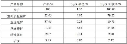 A kind of beneficiation method for pegmatite type spodumene