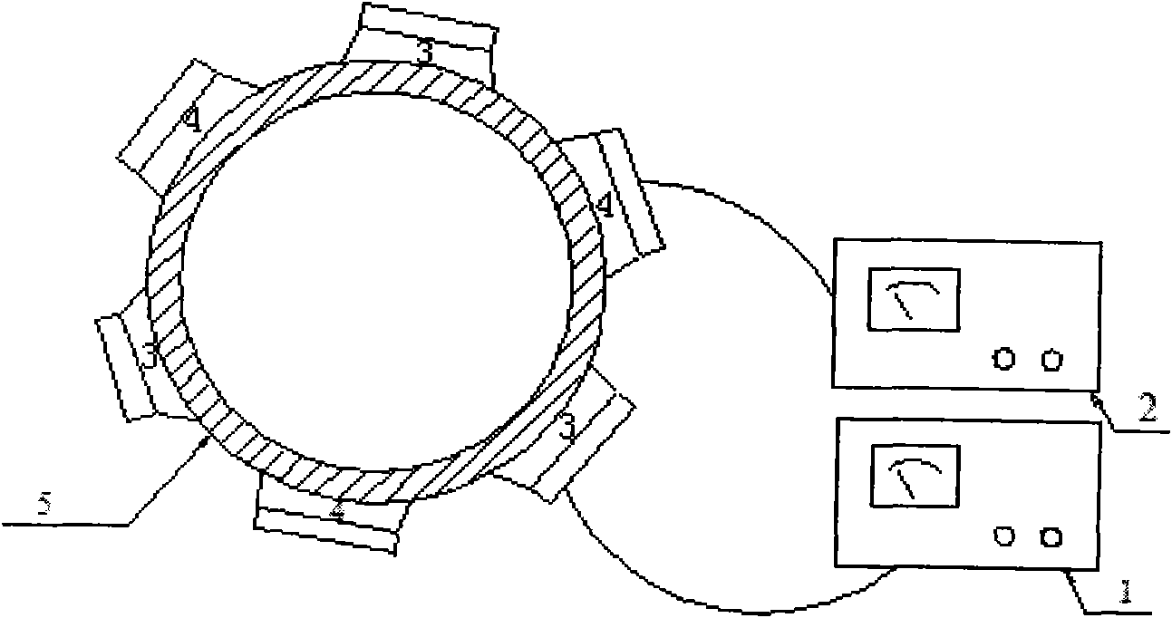 Ultrasonic sterilizing and algae removing method for industrial circulating cooling water system