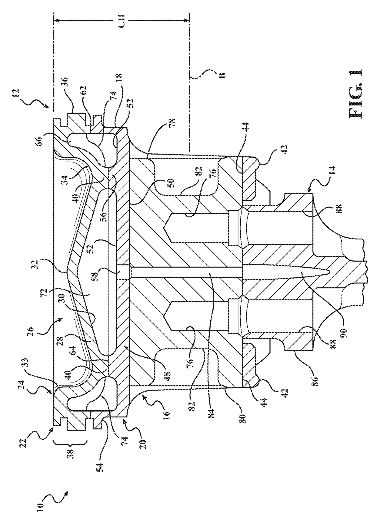 Reduced compression height dual gallery piston, piston assembly therewith and methods of construction thereof