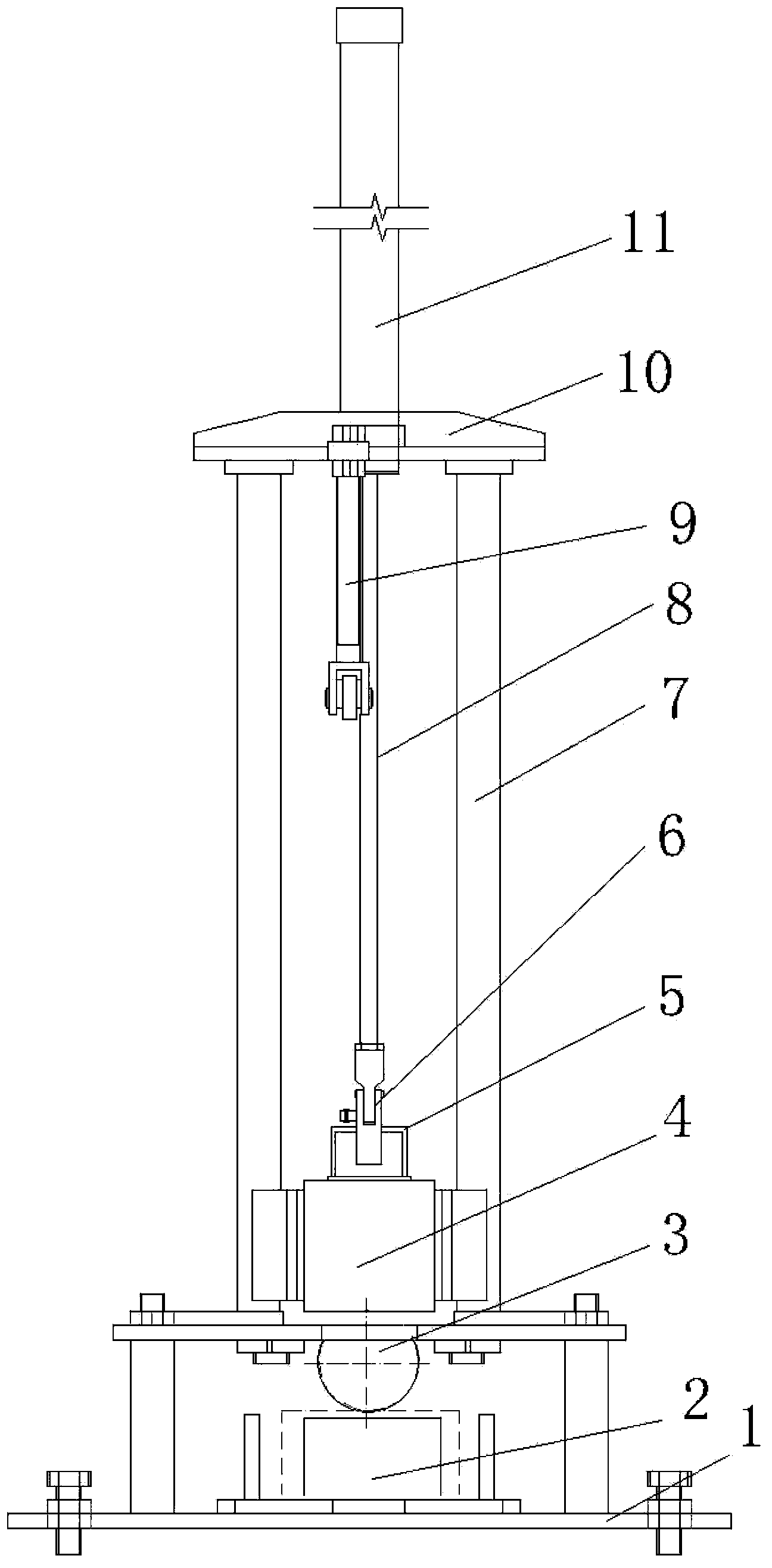 Automatic impact-resistant experiment instrument for concrete and mortar