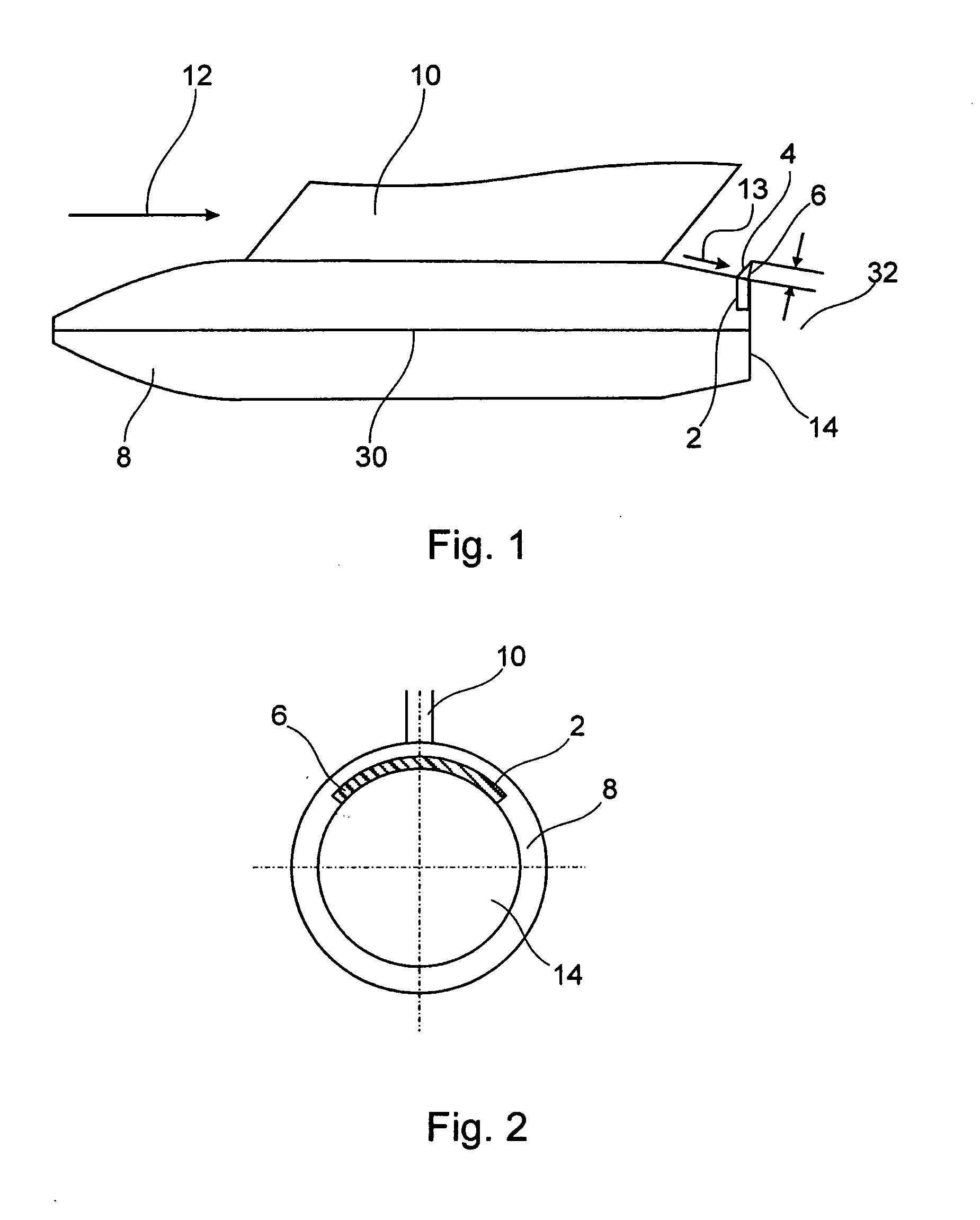 Deflection device for a stream body