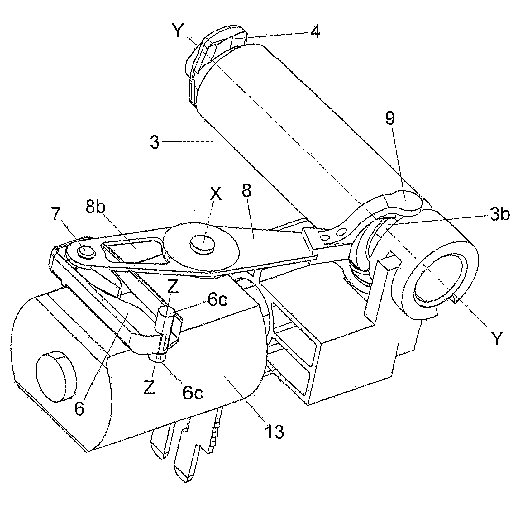 Opening and closing device for lids