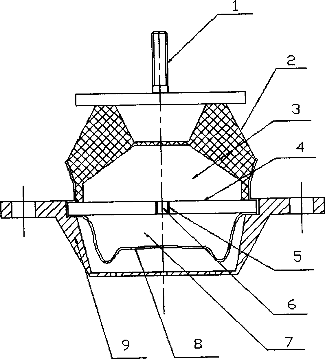 Electric rheological fluid vibration-absorber for vehicle engine