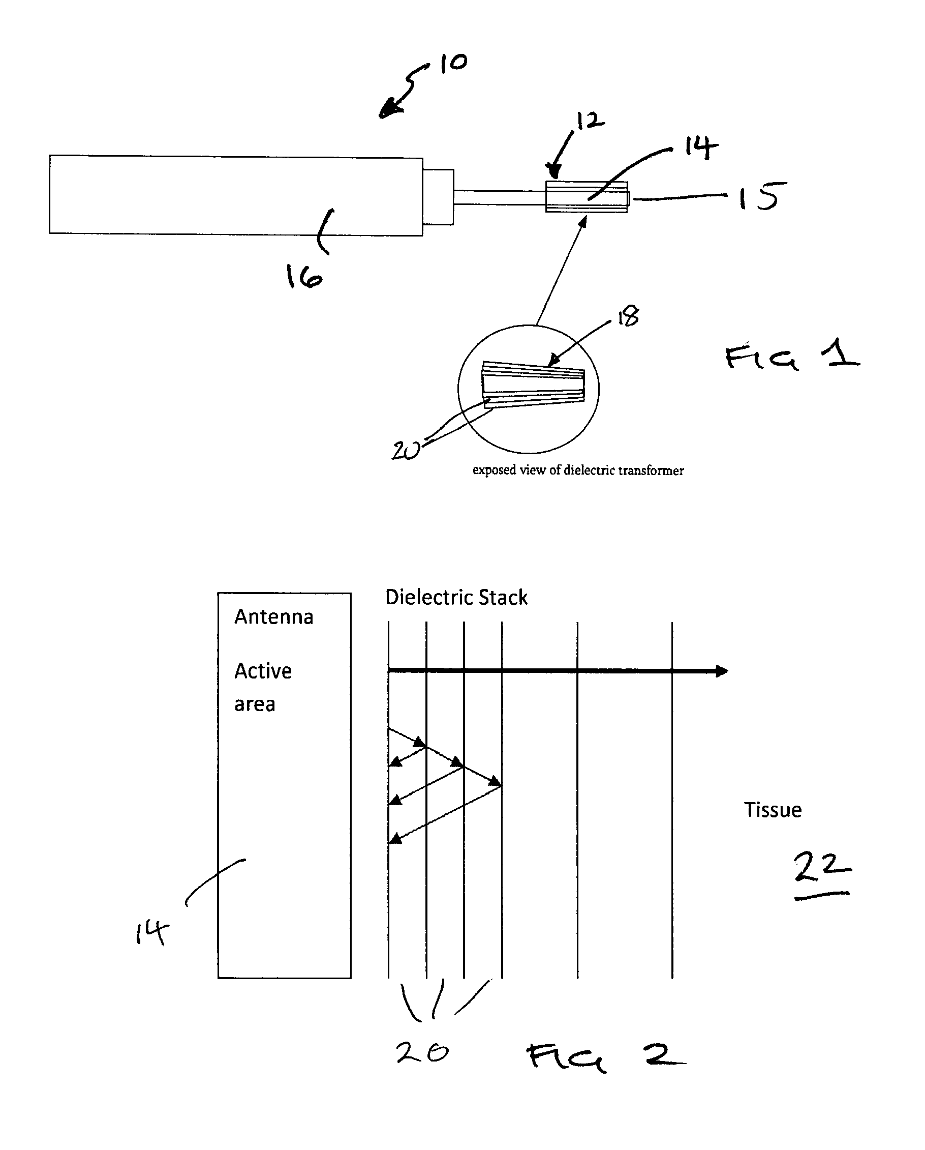 Radio frequency based ablation system and method with dielectric transformer