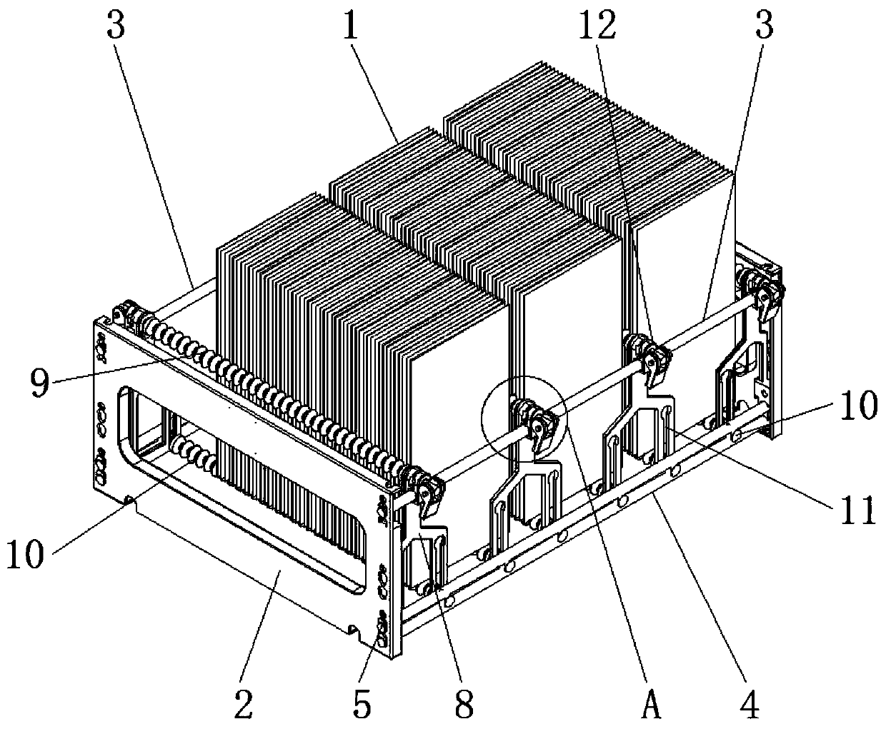 Semi-finished product supporting frame for glass processing