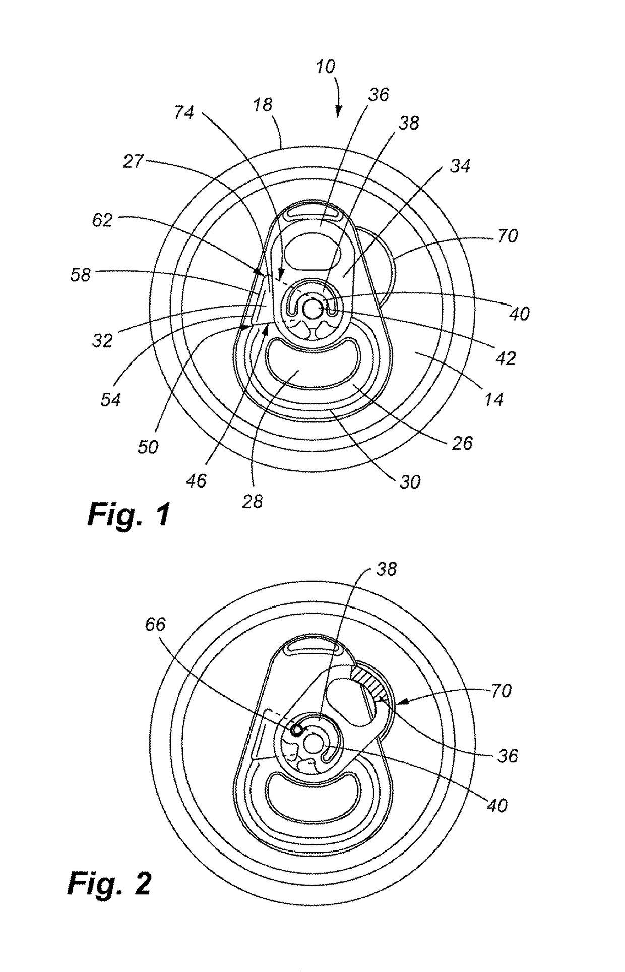 Container end closure with optional secondary vent opening