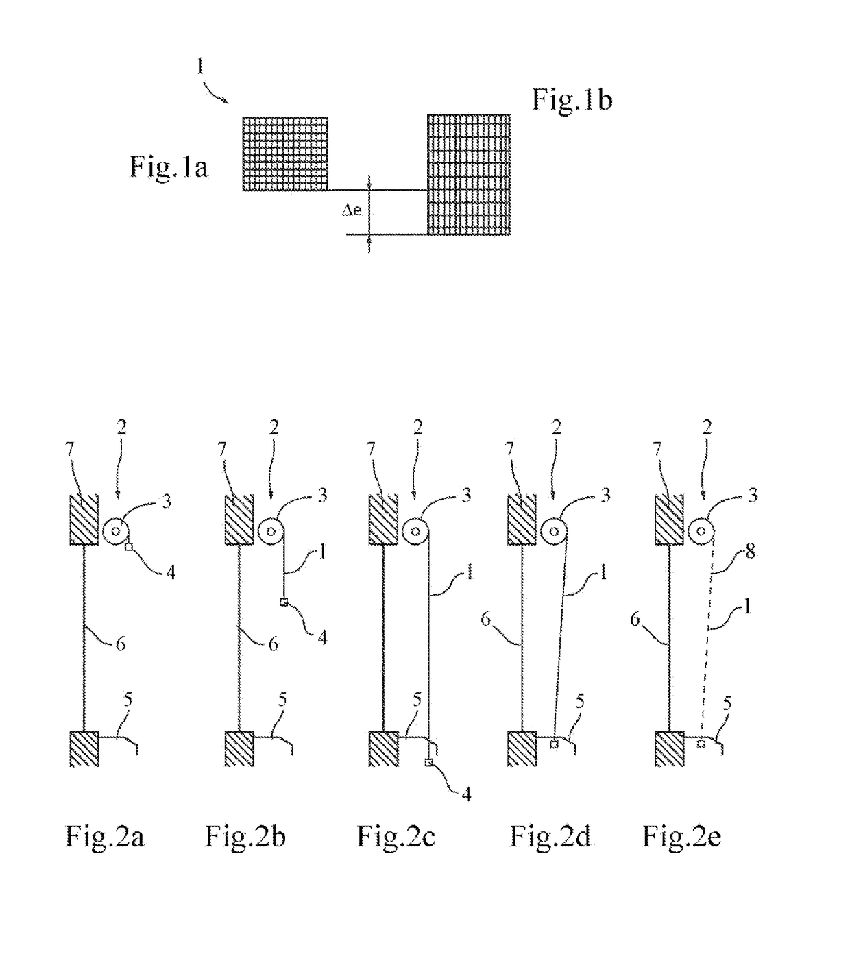 Method for controlling an elastic extensible screen having a variable degree of opening and suitable control device