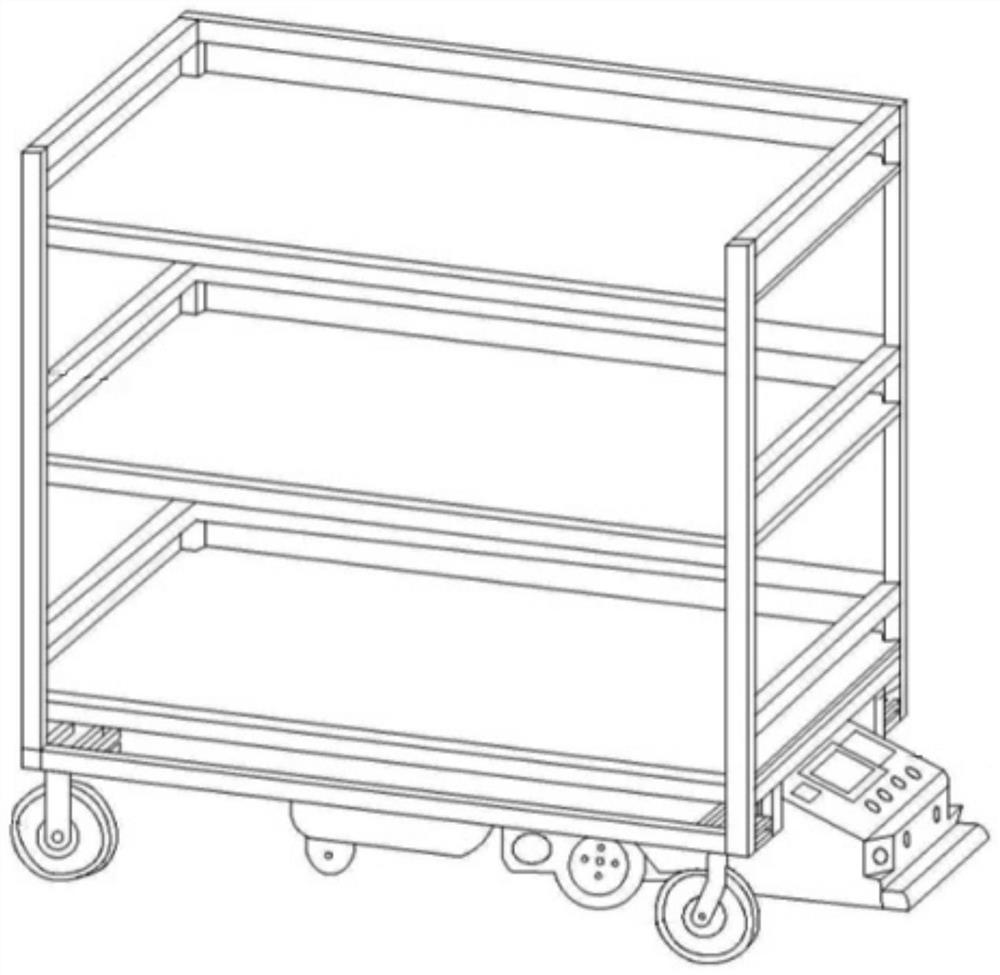 Material box carrying logistics robot