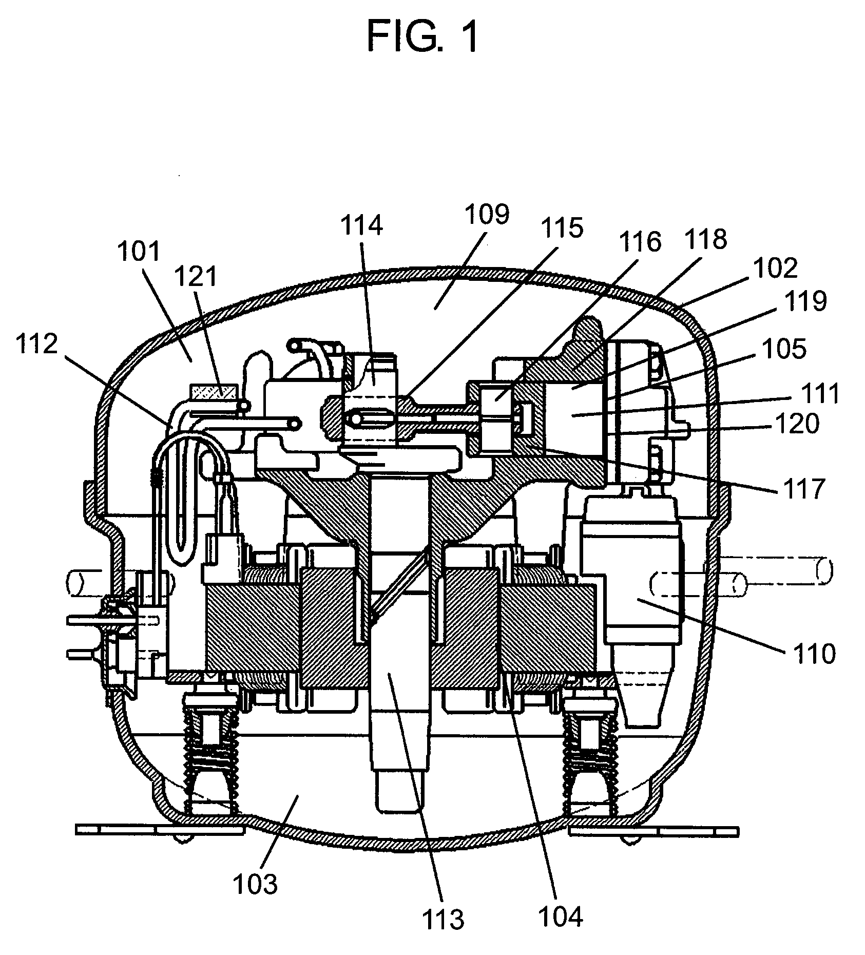 Hermetic compressor and refrigeration system