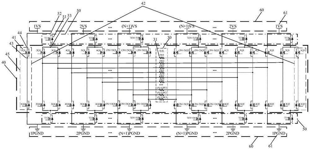 Variable structure driving topology