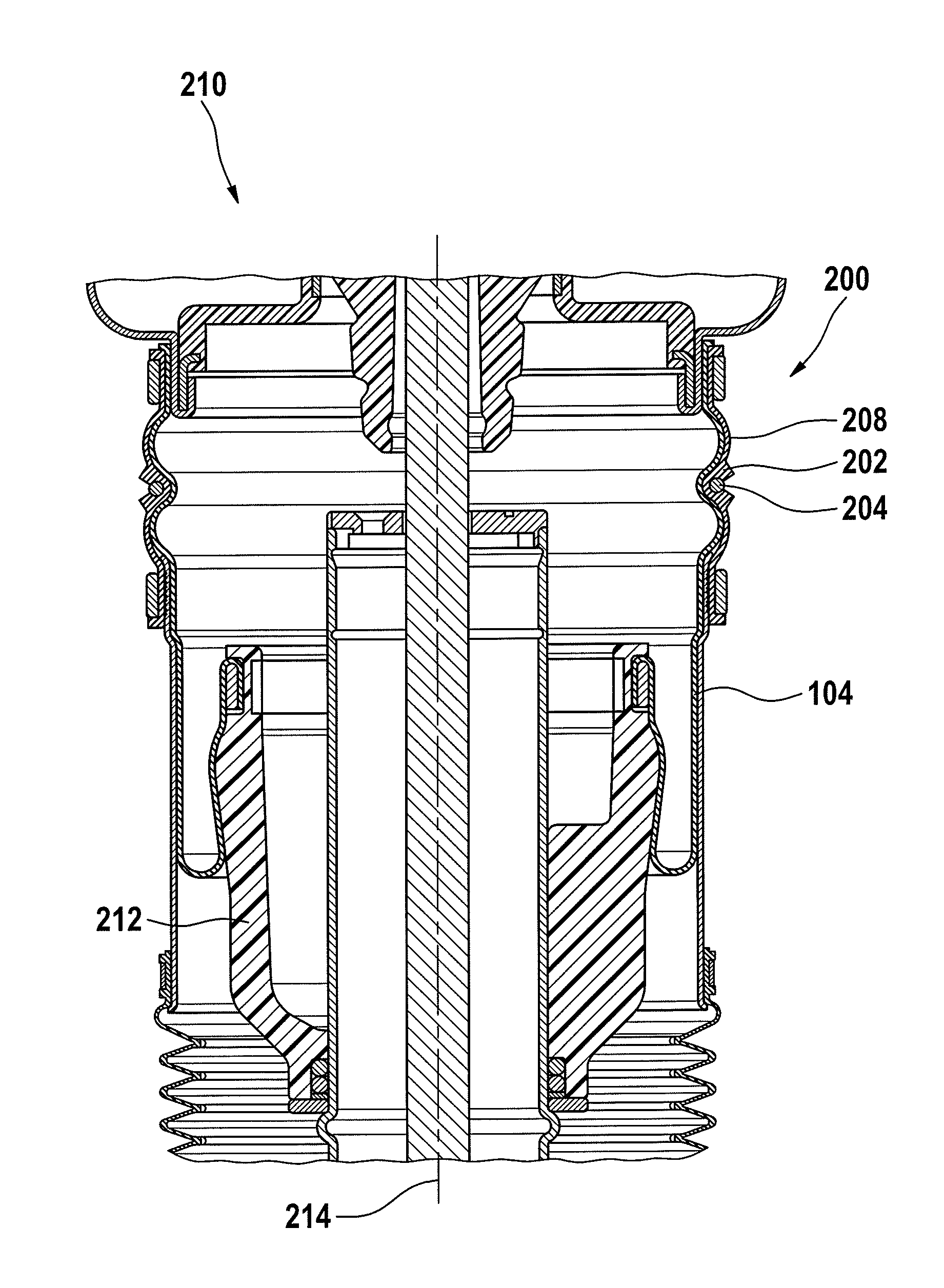 Air spring having hybrid bellows