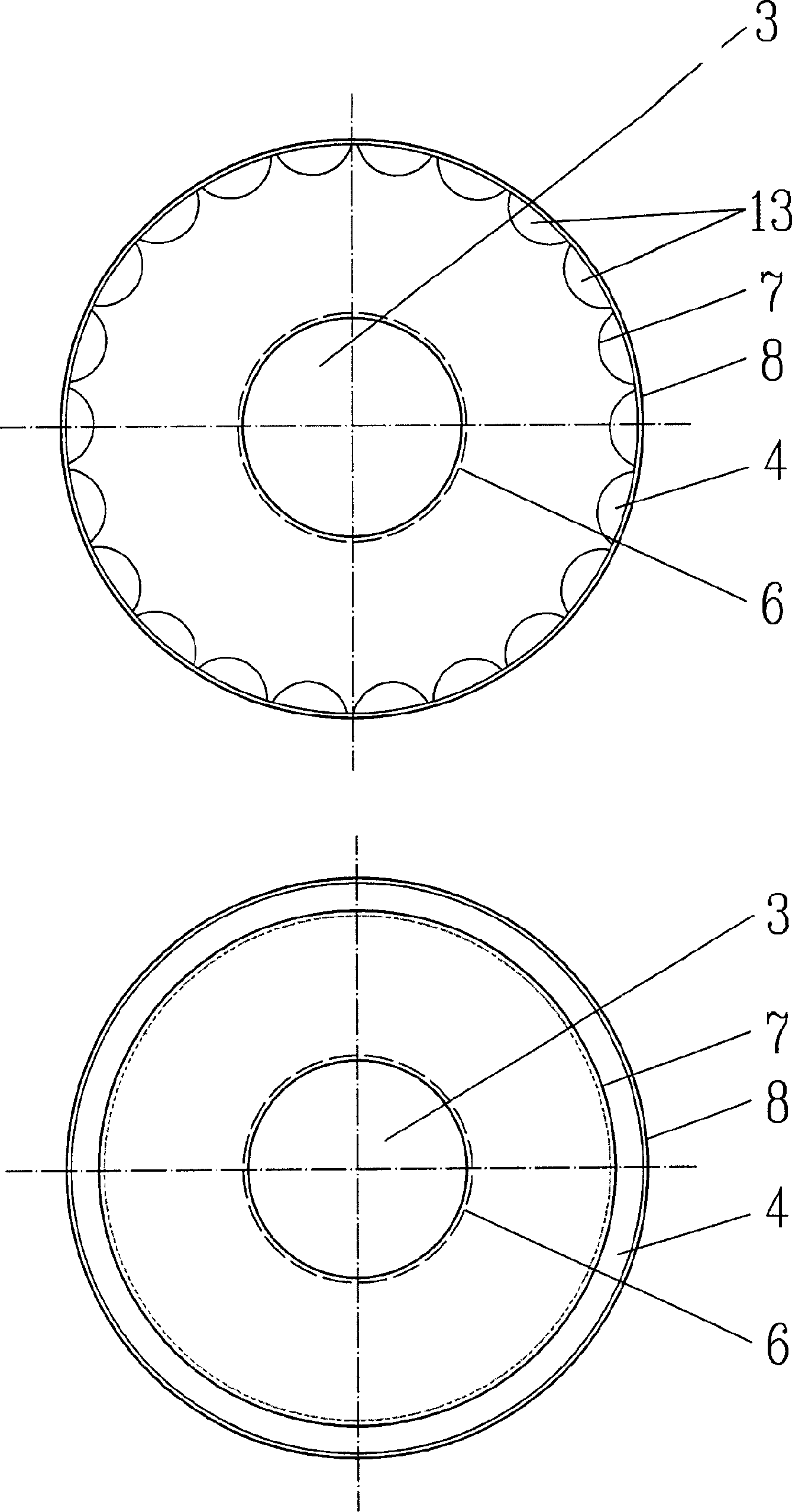 Continuous catalytic reforming and dehydrogenating reactor