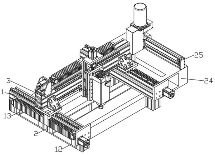 A surfacing welding gantry for spectacle plates