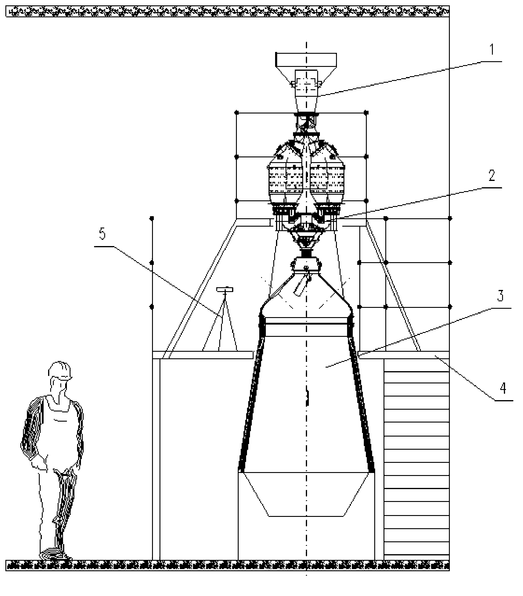 System for researching material distribution rule of furnace top equipment