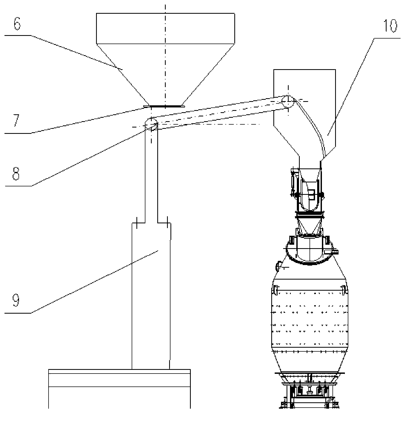 System for researching material distribution rule of furnace top equipment