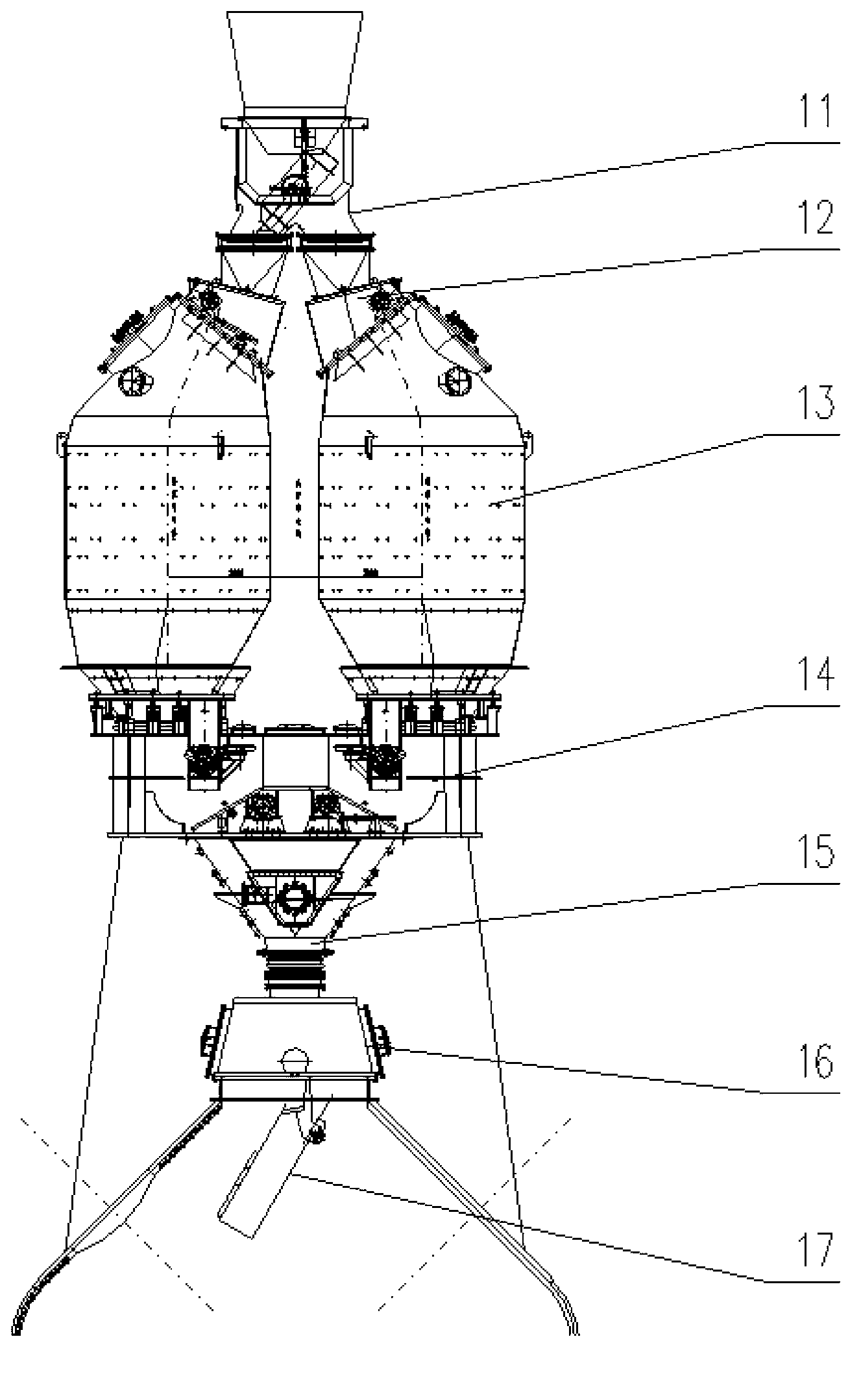 System for researching material distribution rule of furnace top equipment