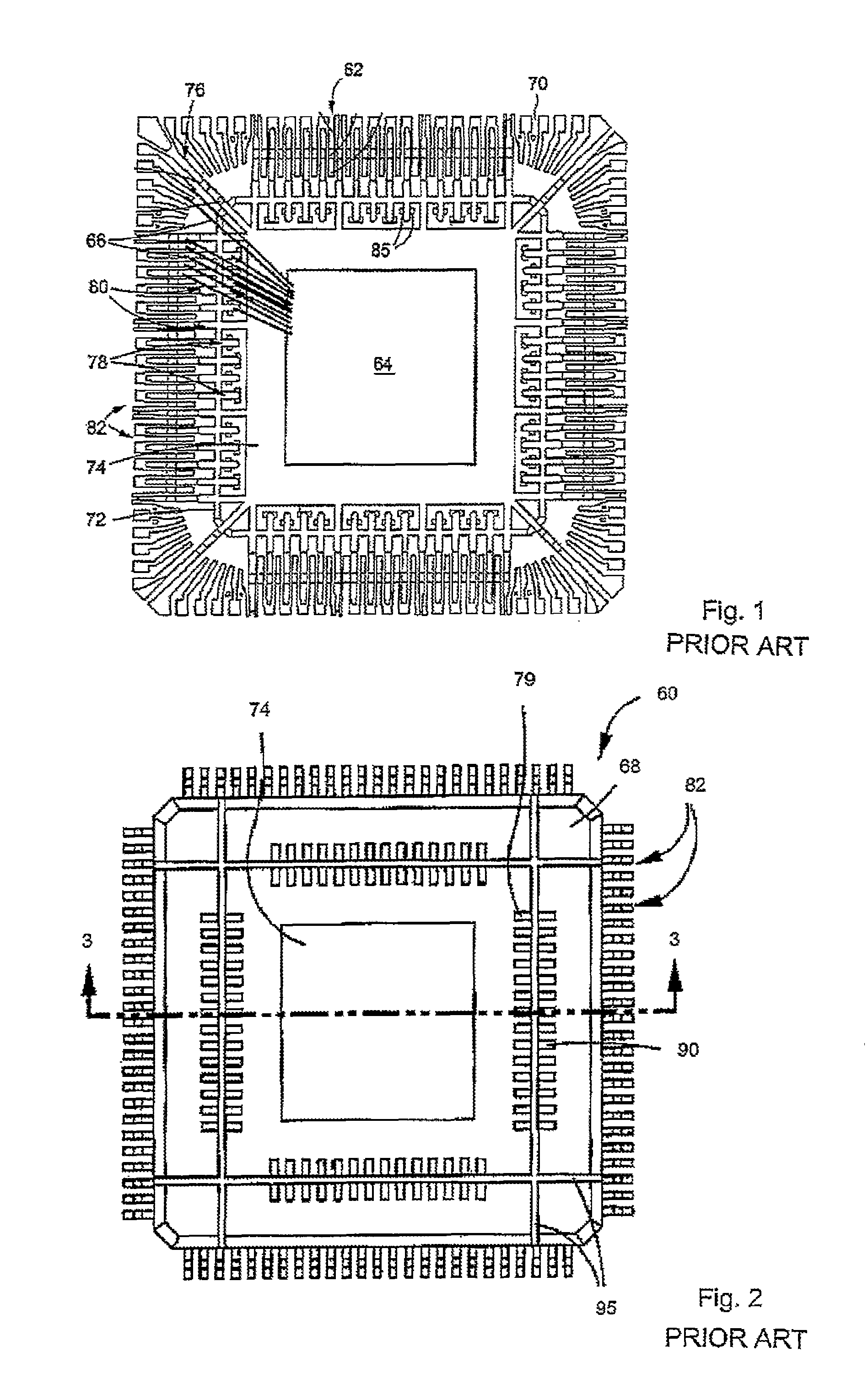 Quad flat semiconductor device with additional contacts