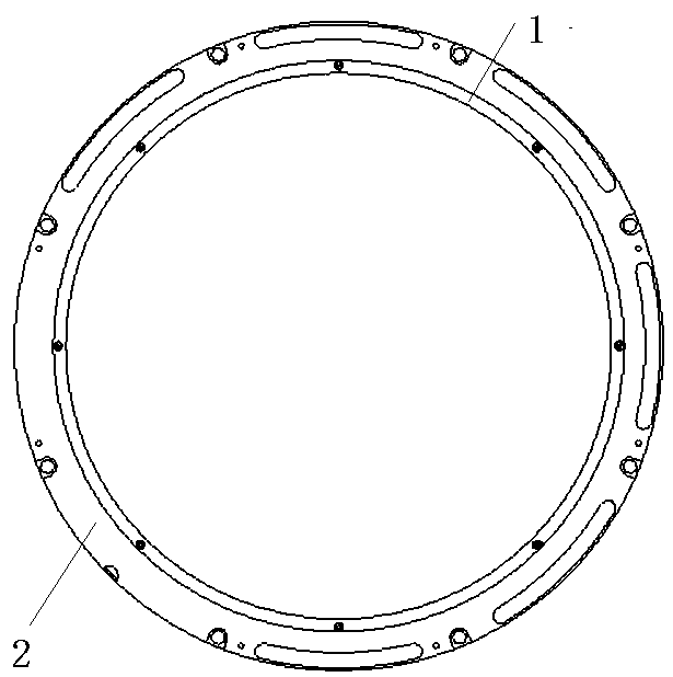 Large-caliber split type conductive slip ring suitable for high-humidity environment