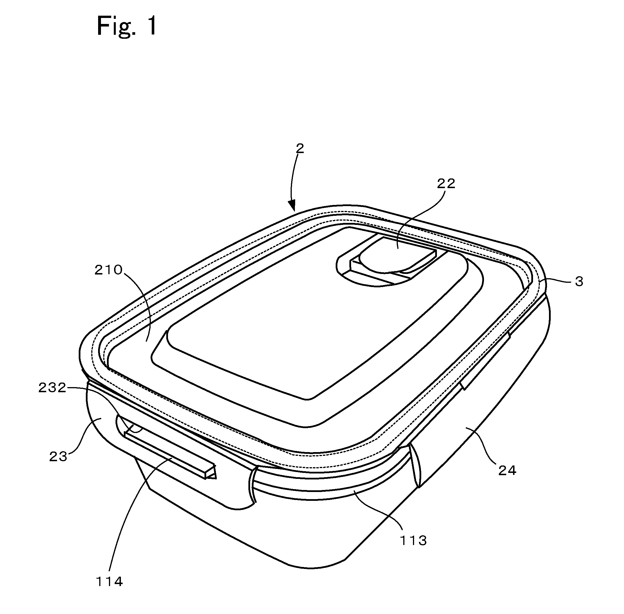 Lid and container provided therewith