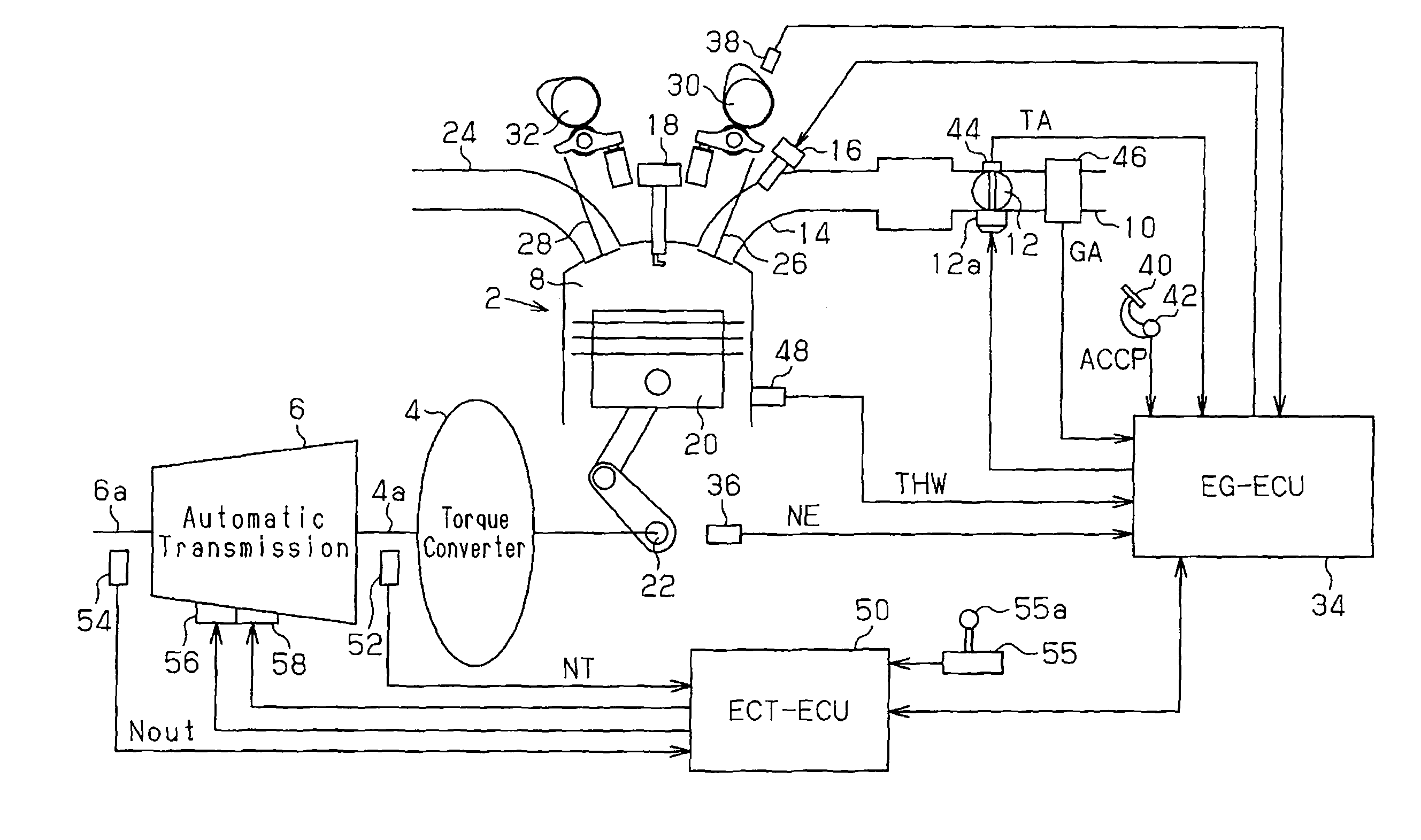 Assumption torque setting device, automatic transmission controller, and method for learning internal combustion engine delay model