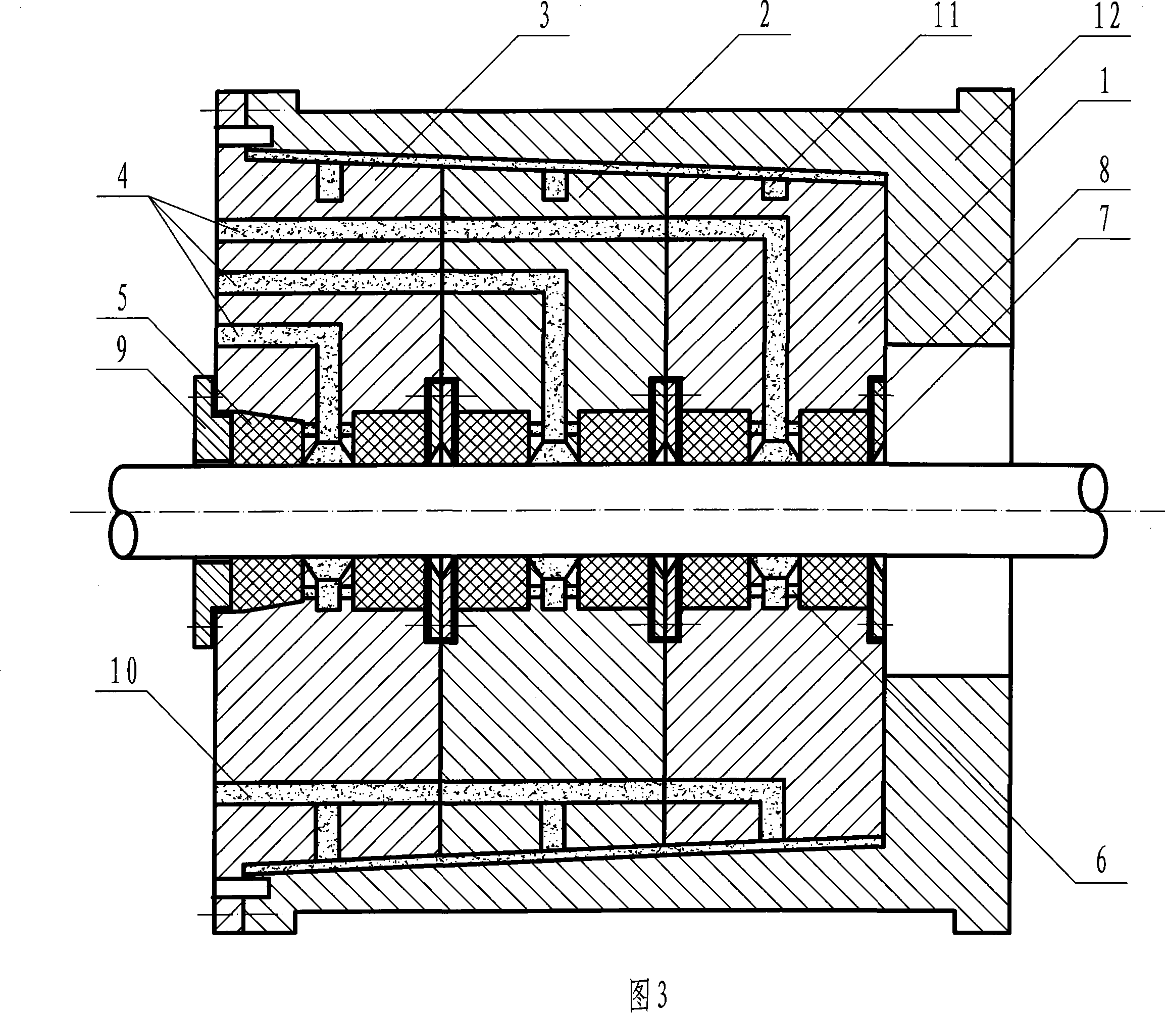 Break-free machine injection and plastic type multipurpose shaft gland