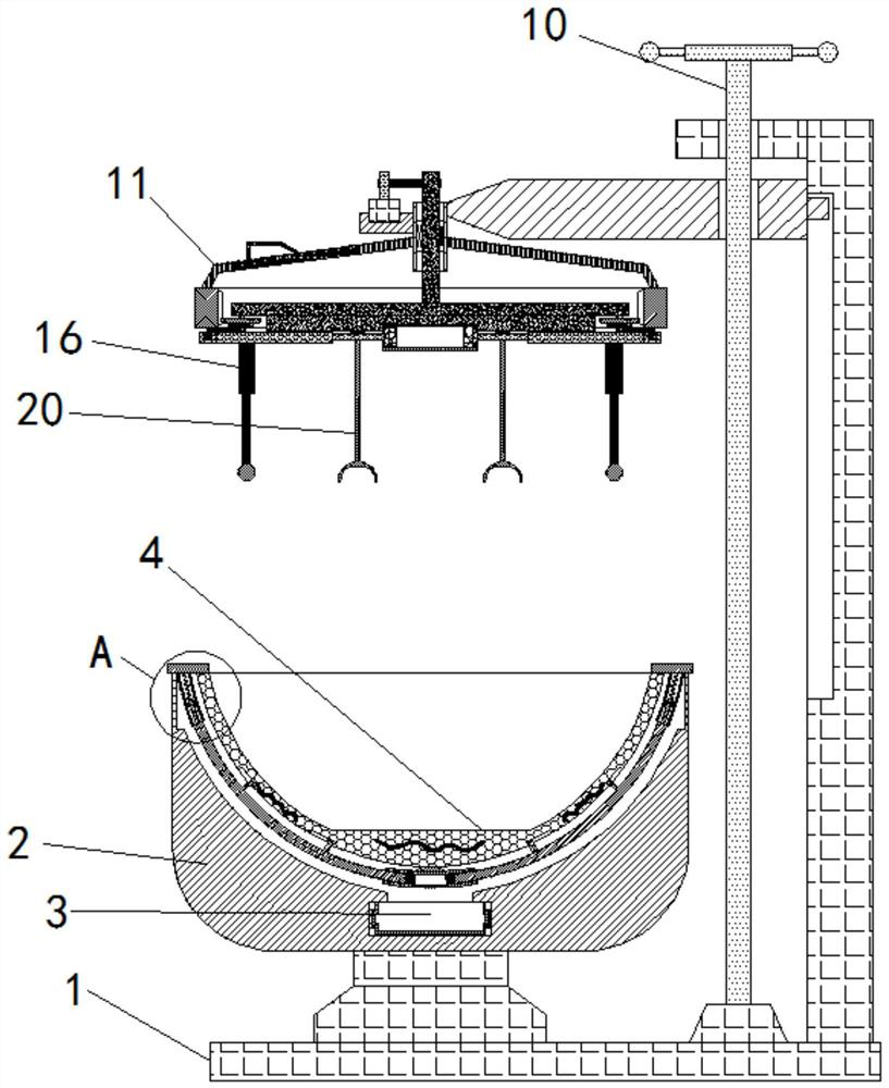 Processing device for frying tea oil seeds