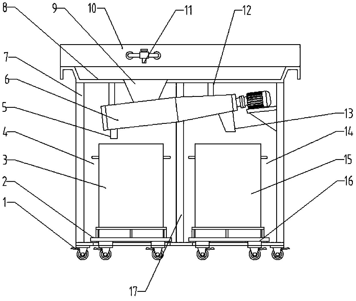 Swill trolley for solid-liquid separation