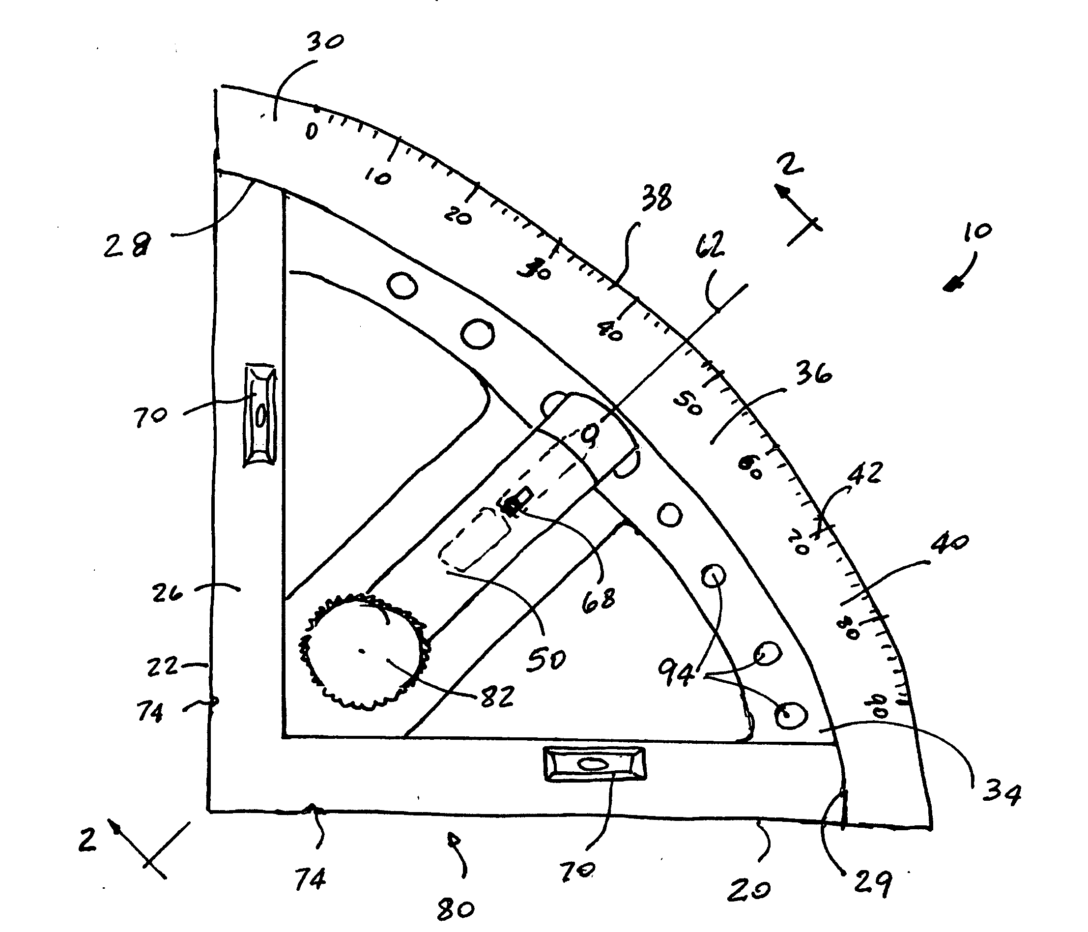 Laser protractor