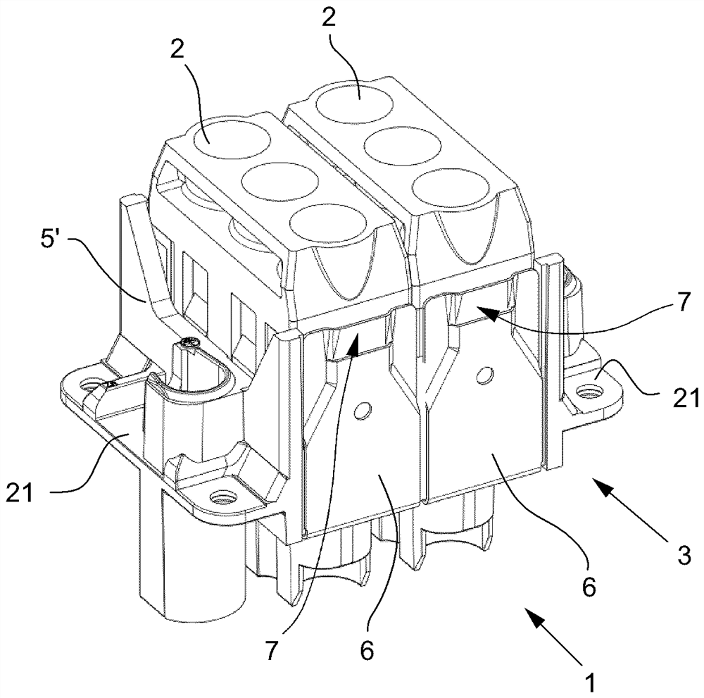 Holding frame for plug connector