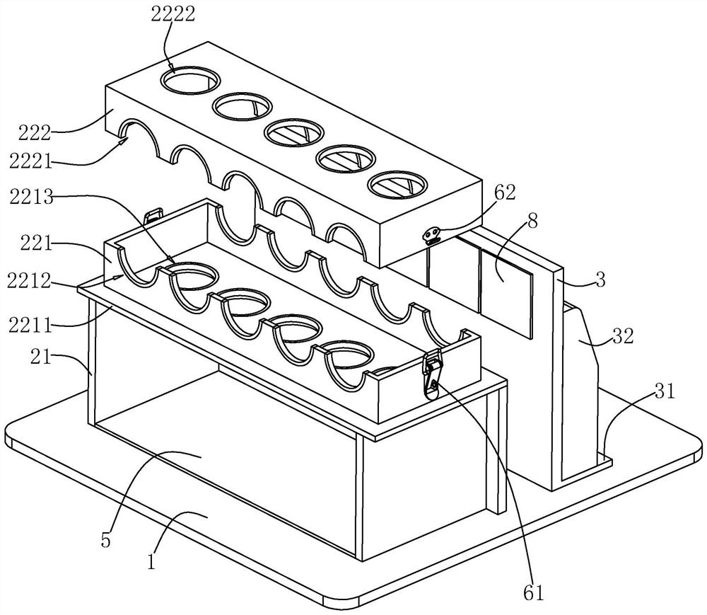 Test device and test method for fascia gun