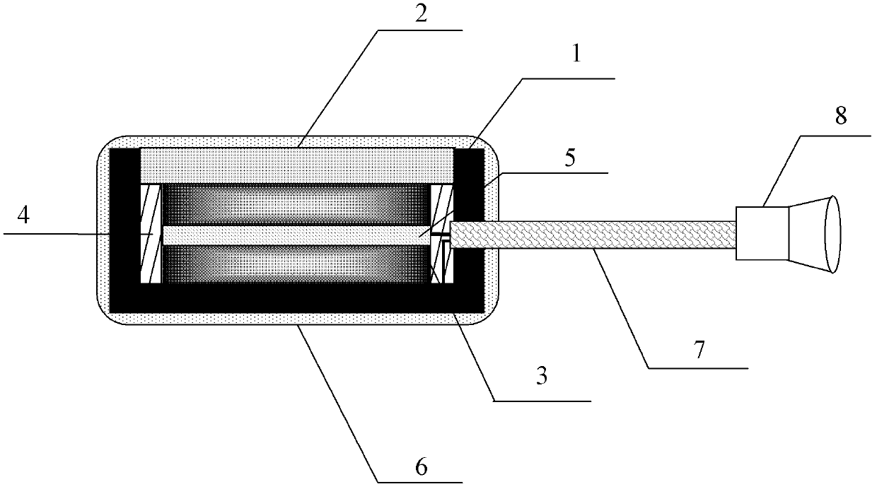 Electromagnetic interference preventing embedded type multifunctional piezoelectric intelligent aggregate of concrete structure