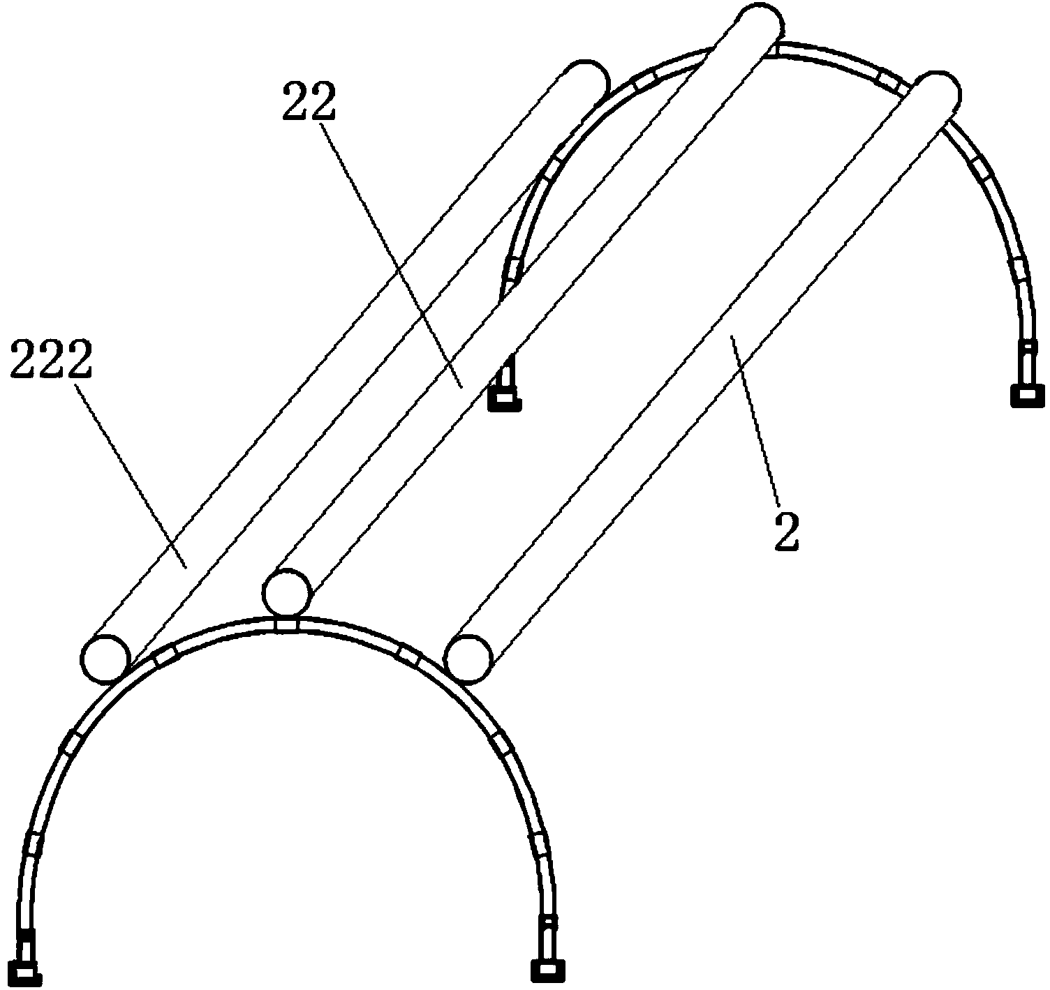 Inflating device for mounting tunnel wide-width waterproof board and construction method and mounting method