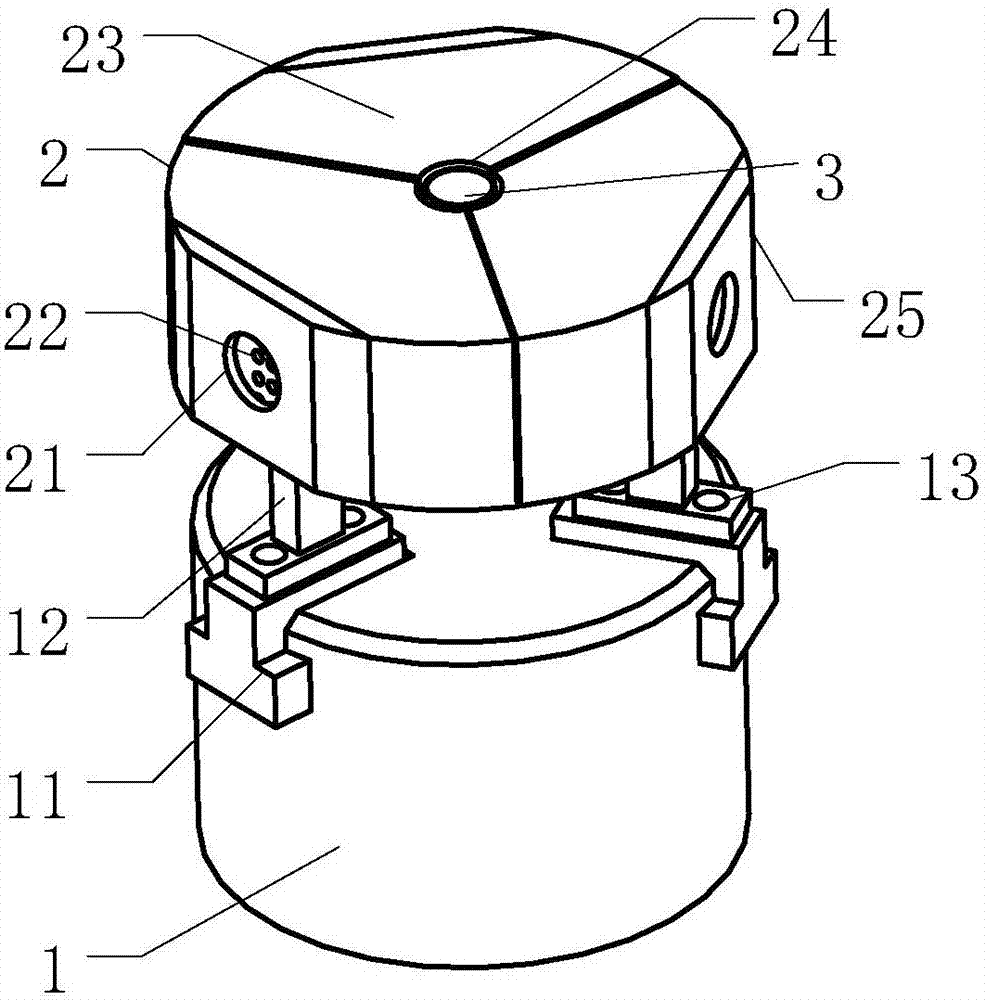 A vacuum claw type rubber tube set device