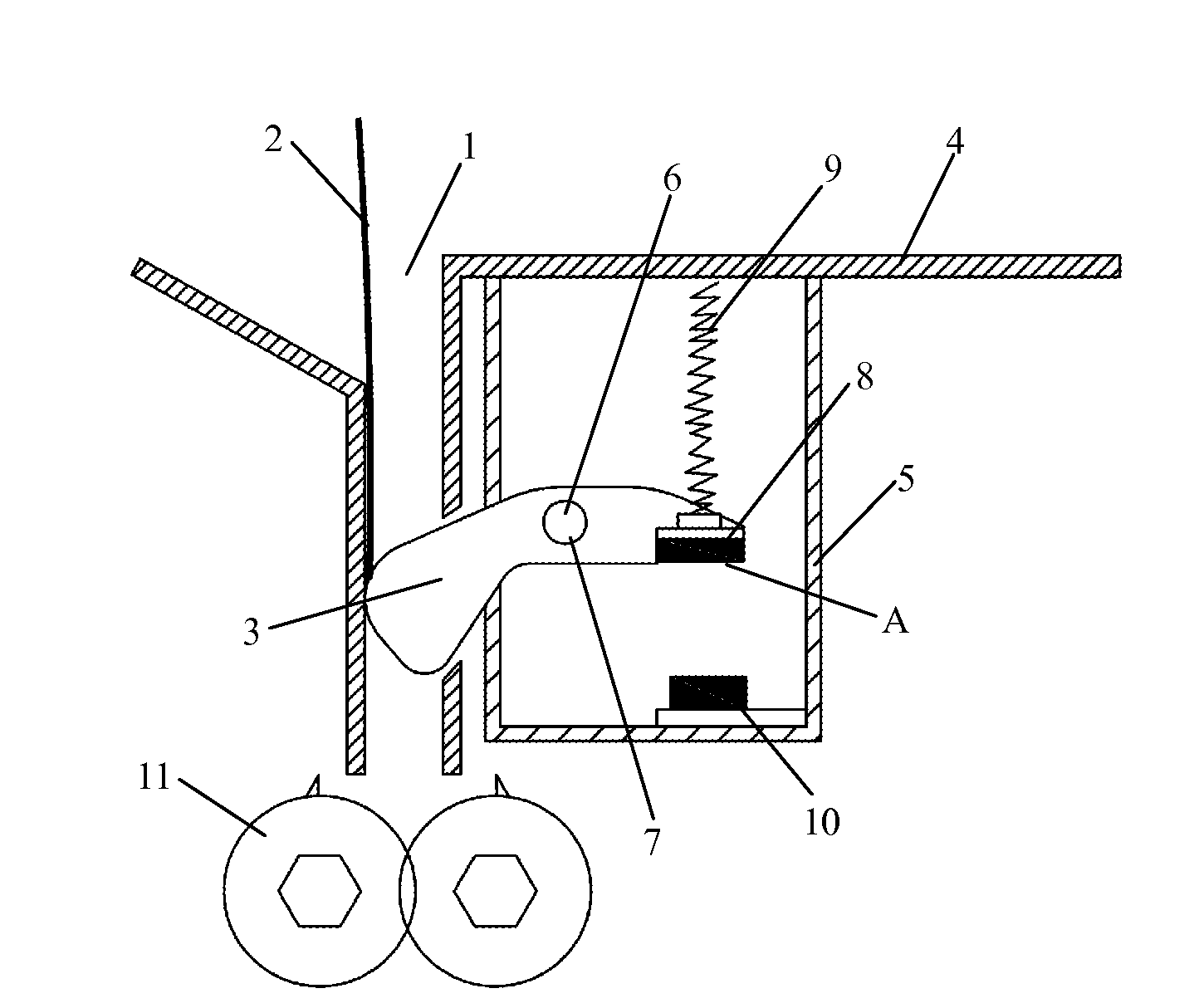 Anti-paper jam protection device for shredders