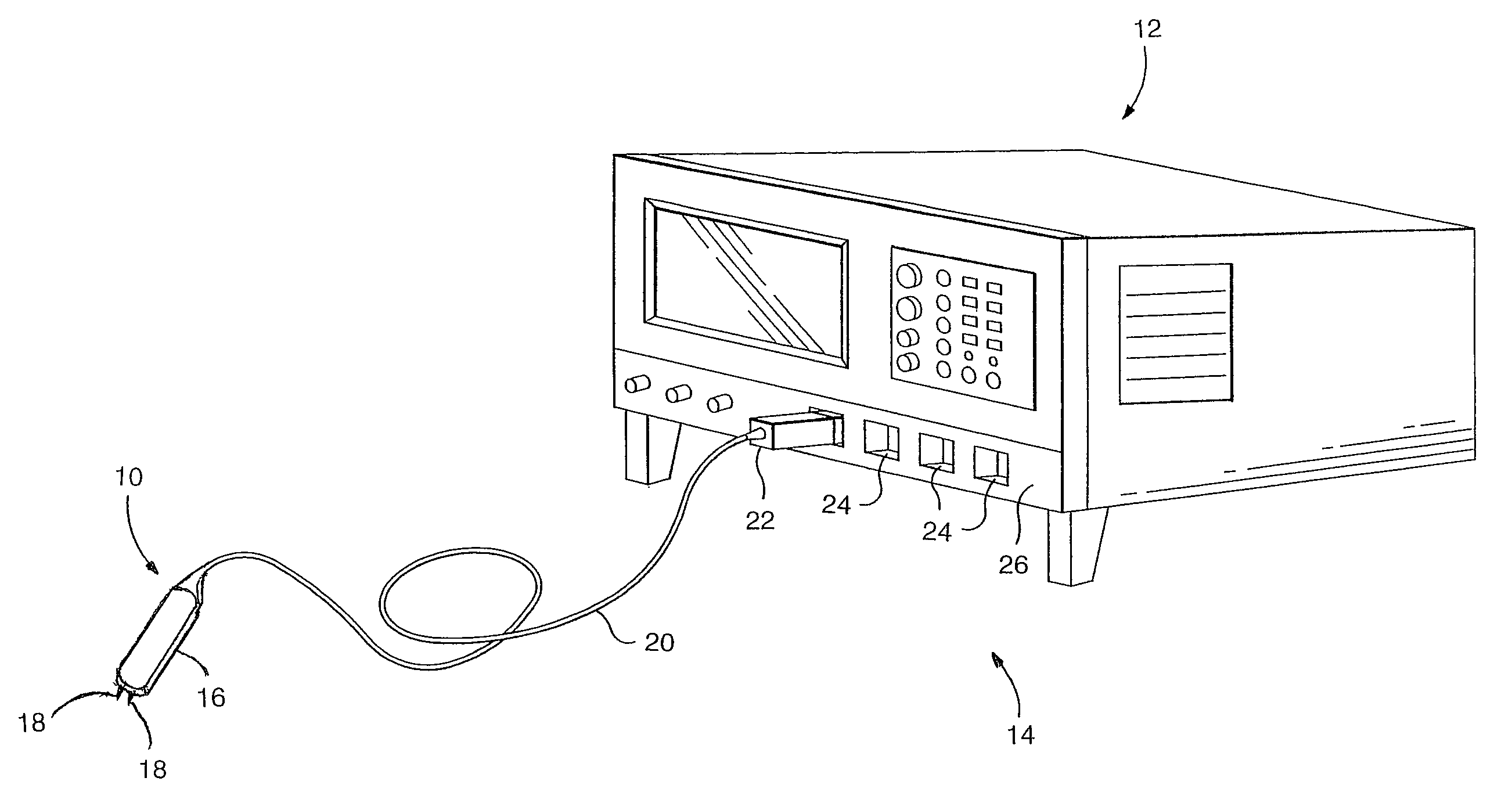 Signal acquisition probe storing compressed or compressed and filtered time domain impulse or step response data for use in a signal measurement system