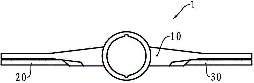 Supporting part for urine collecting device