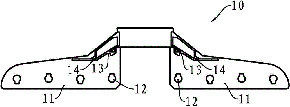 Supporting part for urine collecting device