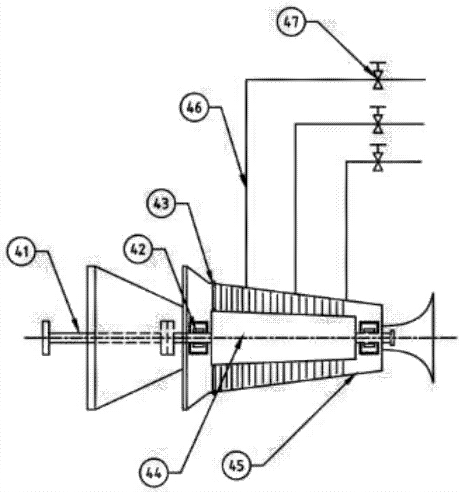 Gas turbine compressor vibration simulation test bed