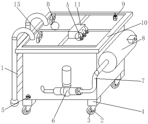 Efficient self-cleaning treatment pond for sewage treatment