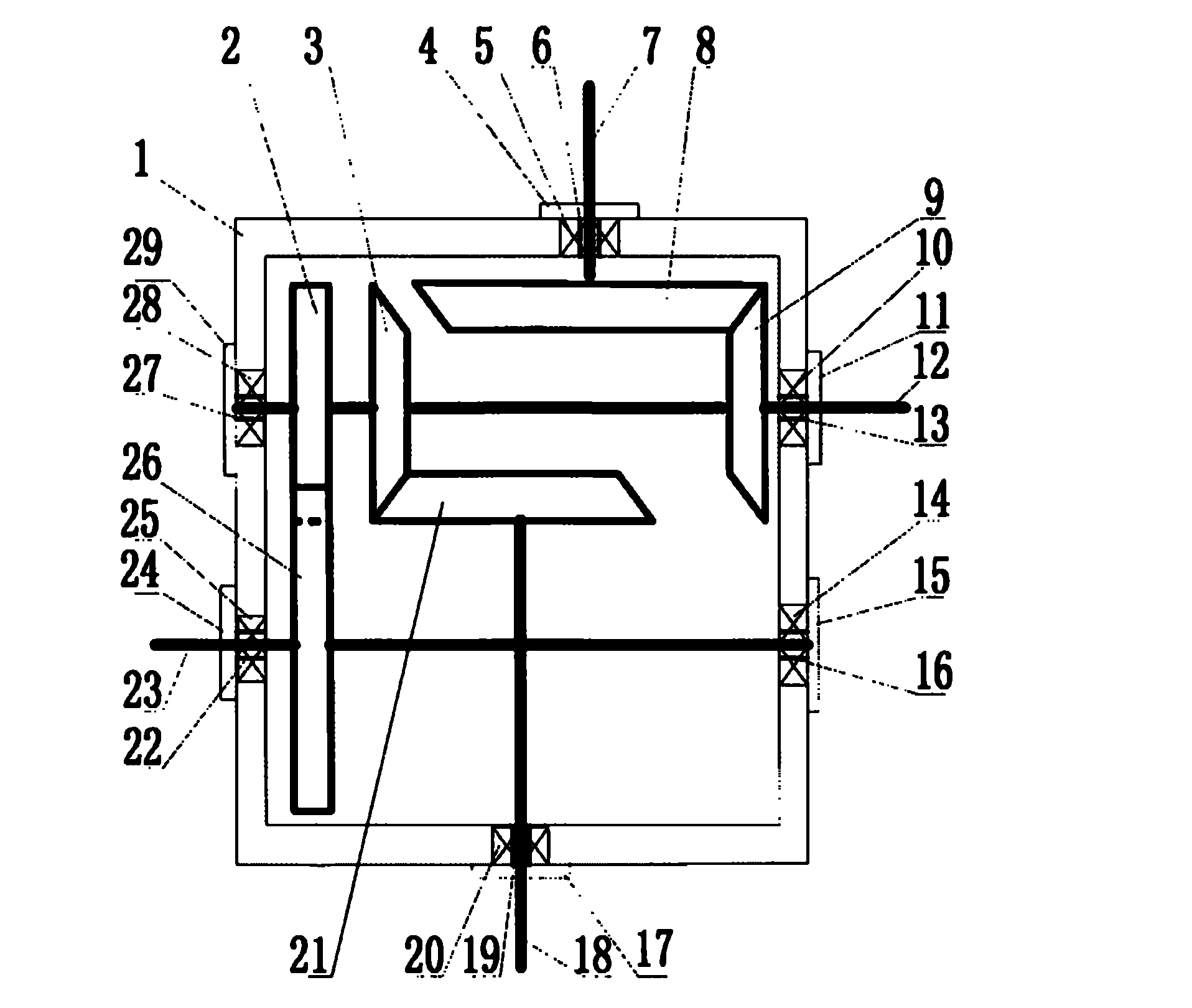 Transmission mechanism for tripe-perched vehicle