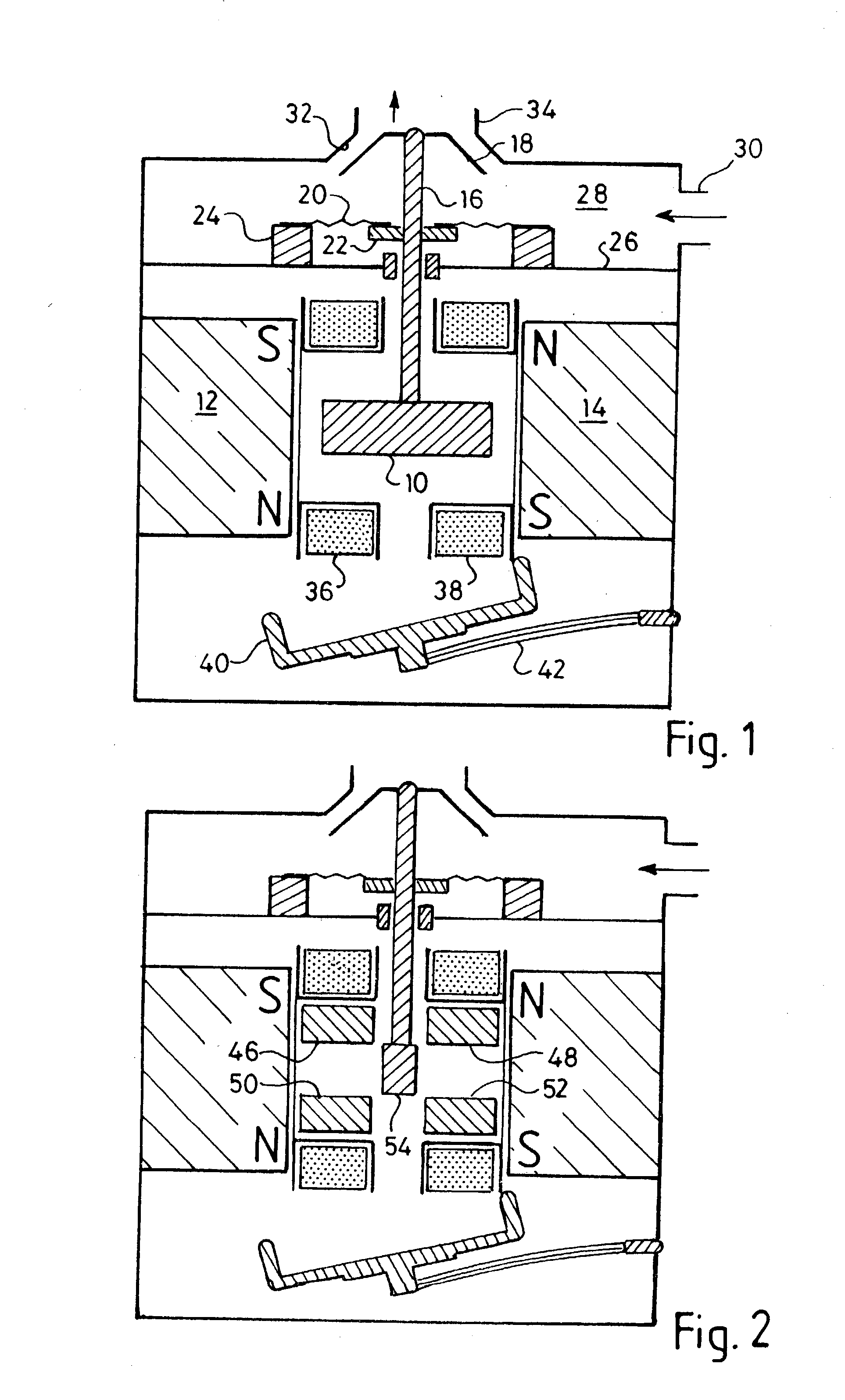 Electromagnetic actuator and integrated actuator and fluid flow control valve