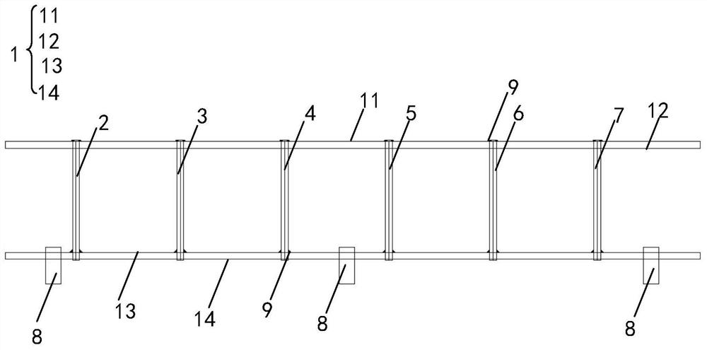 A welding method for a marine straight ladder