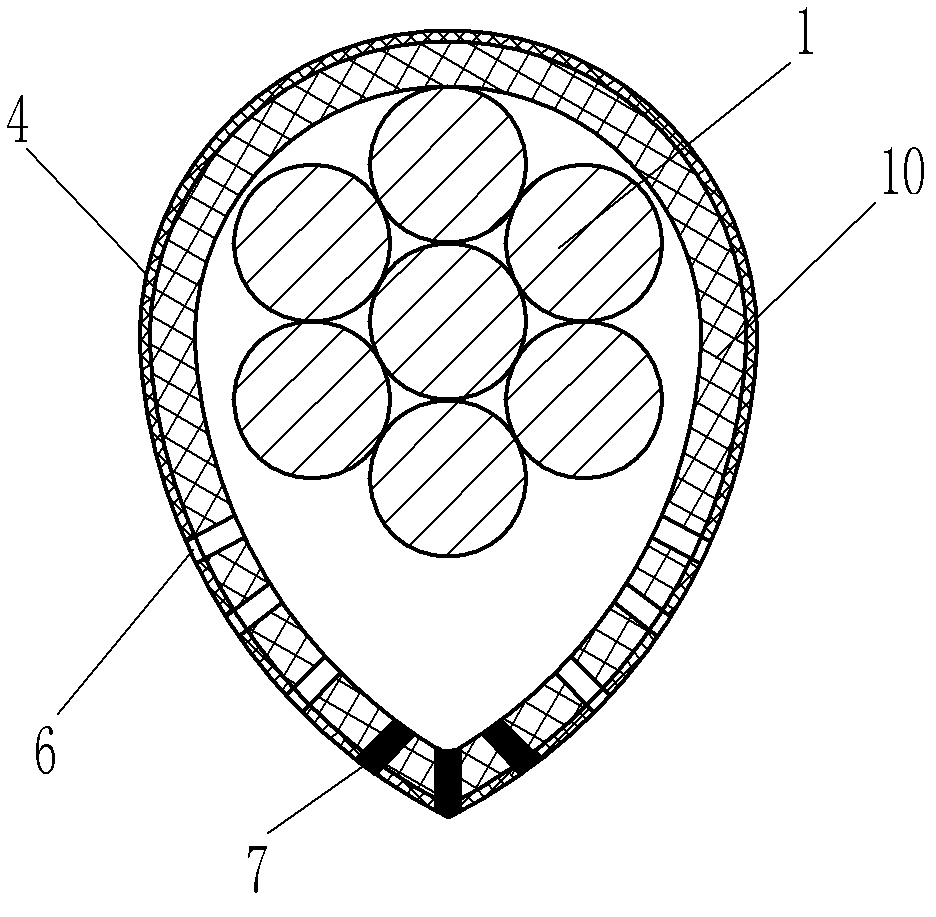 Anti-ice condensation cable and auxiliary facility