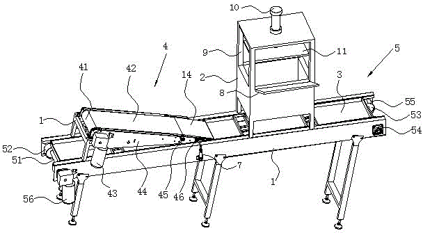 Compression moulding device of large concrete bricks