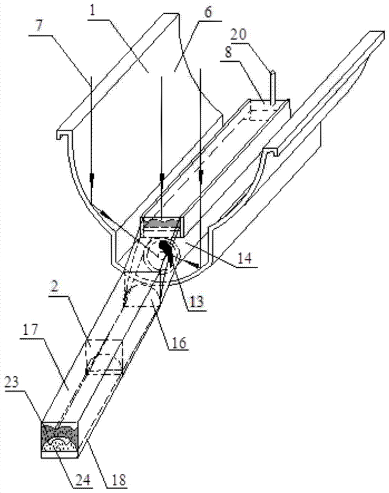 Concentrating solar heating type solar soil sterilization and insecticide device