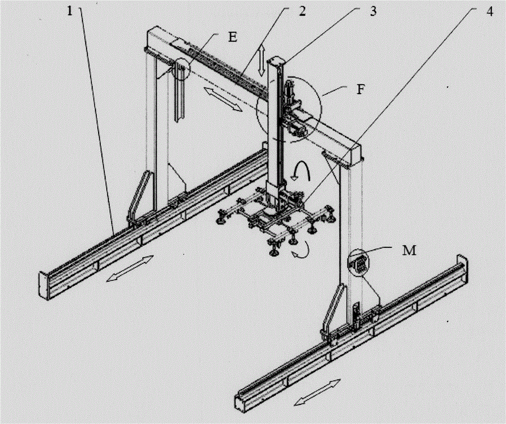 Automatic feeding and blanking system for glass milling machine