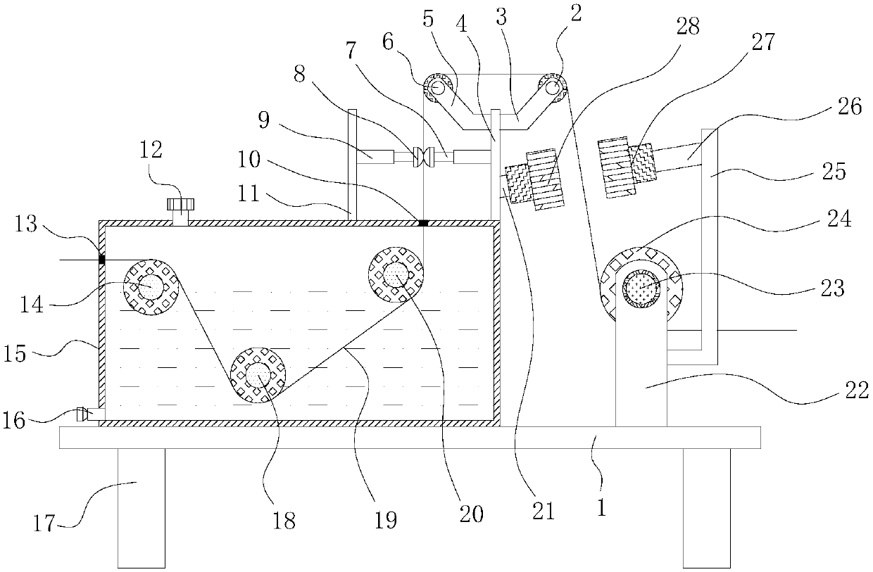 Cooling device for PVC decorative film processing