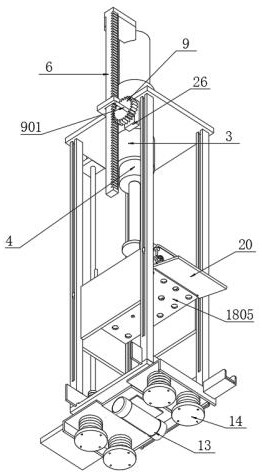 A concrete pouring cage support mechanism for building construction