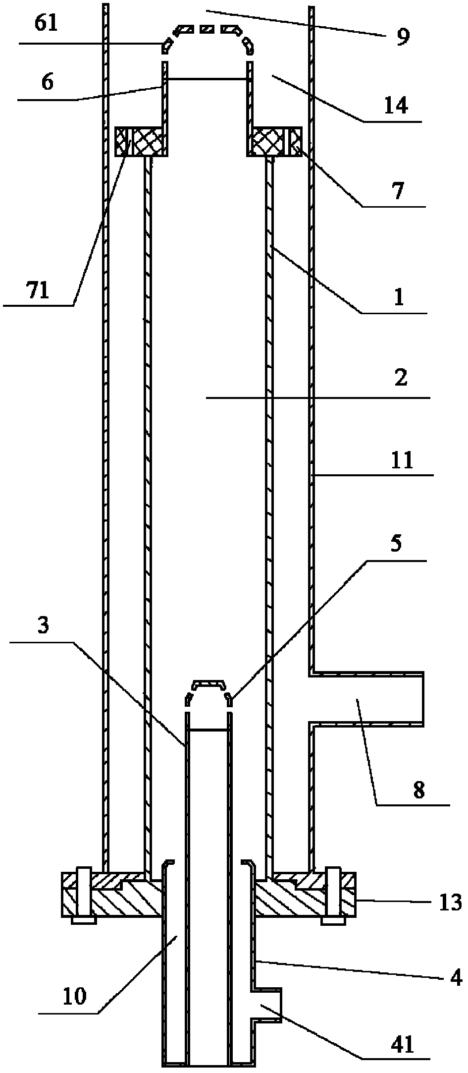 Secondary air premixed gas burner for ceramic kiln