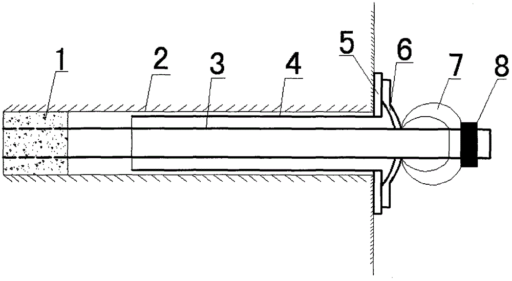 Progressive yielding combined-type extensible anchor rod and construction method thereof